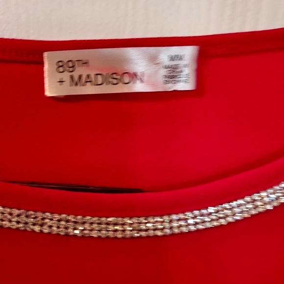 89TH + Madison Medium Blouse Bejeweled. - Picture 6 of 7